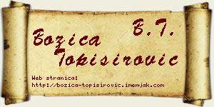 Božica Topisirović vizit kartica